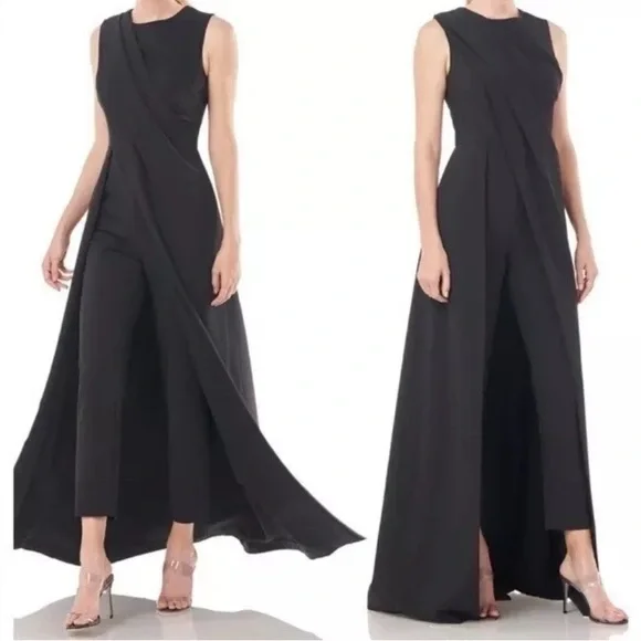 Kay Unger Rowan Walk Thru Jumpsuit Size 4 - Picture 1 of 9